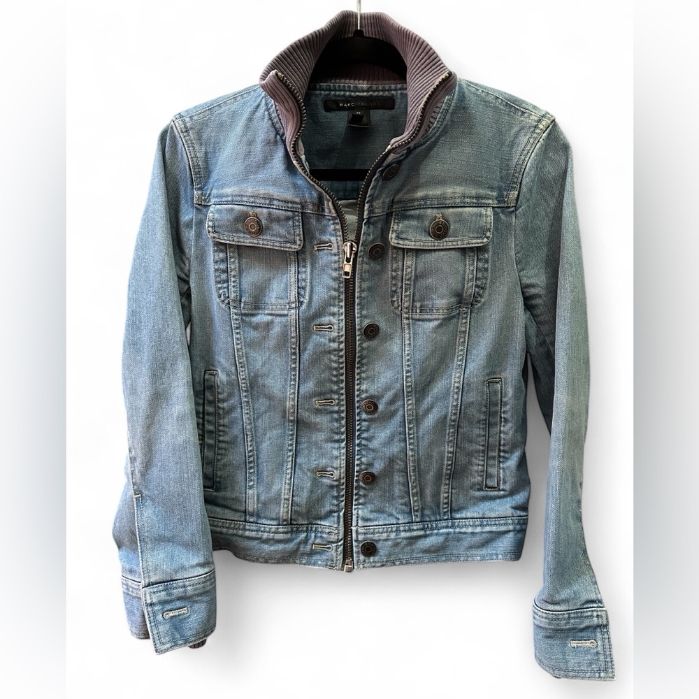 Marc Jacobs Denim Bomber Jean Jacket. Zip front. Sz. M vintage classic!!